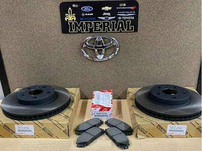 2010-2015 TOYOTA PRIUS GENUINE NEW FRONT BRAKE KIT OEM ROTORS TCMC PADS - Image 1 of 4