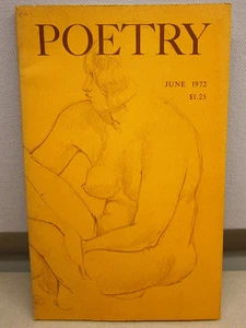 POETRY June 1972 magazine Chicago Daryl Hine Phoebe Pettingell nude cover - Picture 1 of 2