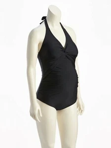 Old Navy Maternity Twist-Front Halter Swimsuit Size S- Black-NWT - Picture 1 of 1