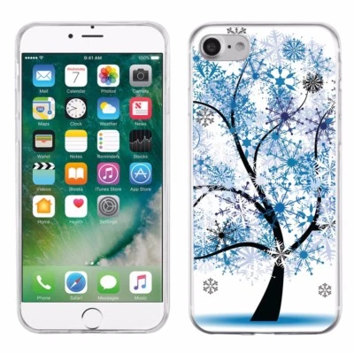 For Apple iPhone 8 Slim-Fit TPU Gel Protector Phone Case - Snowflakes Tree - Image 1 of 3