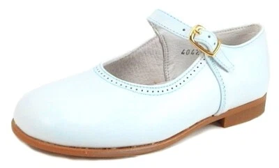 DE OSU/FARO - España - Zapatos de vestir de cuero azul claro para niñas - Europeos - Talla 8, 9 Foto 1 de 4