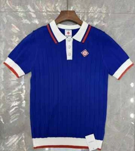 2025 New Men's fashionable blue striped knitted short sleeves size xL - Bild 1 von 2