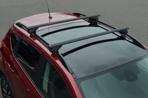 Black Cross Bars For Roof Rails To Fit BMW X5 (2000-06) 100KG Lockable - Picture 1 of 5