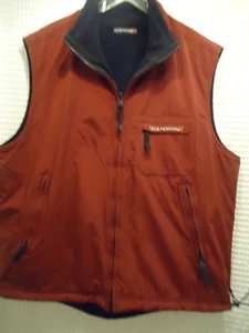 Izod PerformX Vest Mens XL Reversible Full Zip Maroon Nylon/Black Fleece Exc.   - Picture 1 of 12