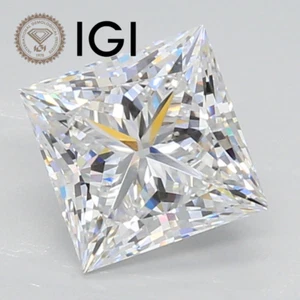 Diamante cultivado en laboratorio CVD suelto corte princesa D VVS2 certificado IGI 1 quilate para anillos - Imagen 1 de 18