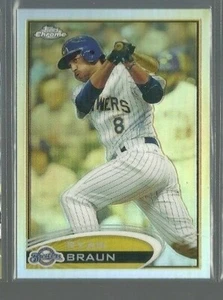 2012 Topps Chrome Refractors #117 Ryan Braun (ref 57730) - Picture 1 of 1