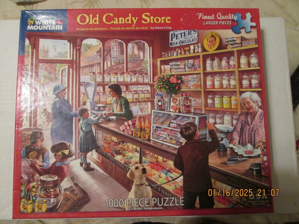 White Mountain OLD CANDY STORE 1000 piece puzzle COMPLETE FREE SHIPPING - Image 1 of 1