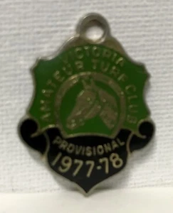 Victorian Amateur Turf Club Pendant Badge Provisional Membership 1977-78 - Picture 1 of 2