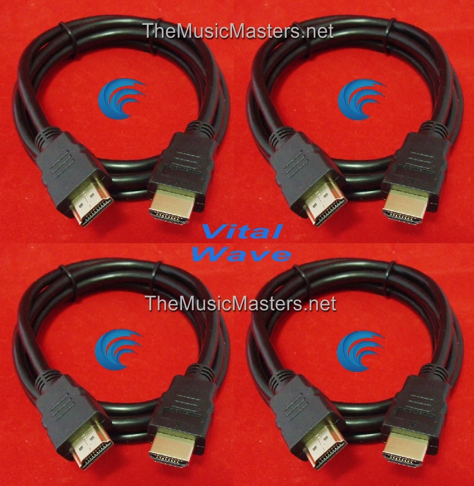 4X HDMI 6' ft Cable M-M 1080P 4K Ultra HDTV BLURAY DVD XBOX PS3 Wire Cord VWLTW - Image 1 of 1