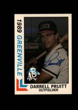 Darrell Pruitt Greenville Braves 1989 Best authentic autographed card