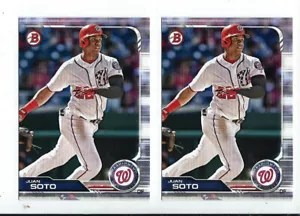JUAN SOTO 2019 Bowman #92 (2 Lot) *Mets Megastar! *High Grade MINT Cards! - Picture 1 of 2