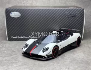 Almost real 1/18 Pagani Zonda Cinque Roadster 2009 Diecast Model Car White Red - Bild 1 von 19