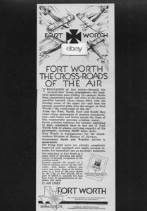 FORT WORTH TEXAS HANDELSKAMMER LUFTKREUZUNGEN 19 EISENBAHN 1930 N. Chr. - Bild 1 von 1