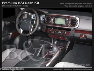 WOOD GRAIN DASH KIT FOR TOYOTA TACOMA 2016-2023 (SUPER DELUXE KIT) - Picture 1 of 7