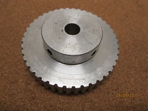 NEW, 42XL037 X 3/8" BORE, ALUMINUM, TIMING PULLEY, 42 TEETH, 2 S.S, 1/5" PITCH. - Picture 1 of 1
