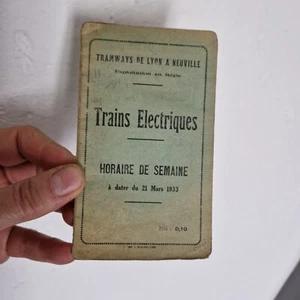 1933 TRAMWAY  LYON - NEUVILLE  carte d'horaire pour la " PLAGE DE ROCHETAILLEE " - Picture 1 of 10