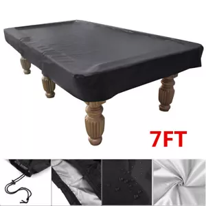 7FT Pool Snooker Billiard Table Cover Polyester Waterproof Dust Cap Outdoor - Picture 1 of 8