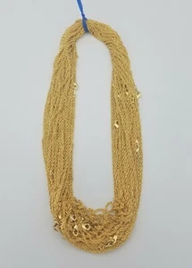 WHOLESALE LOTS OF 48  PIECES OF 14 KT GOLD PLATED 18 INCH ROPE NECKLACES - Picture 1 of 2