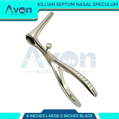 Espéculo nasal Killian 6 polegadas com lâmina de 3 polegadas, ferramenta de rinologia - aço inoxidável alemão - Imagem 1 de 4