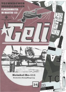 Kartonmodell Heinkel He 111 1:33 Geli - Picture 1 of 2