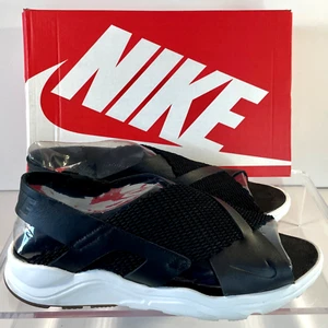 NIKE Air Huarache Ultra Logo Platform Sport Sneaker Sandal 12 Black #885118 - Picture 1 of 11