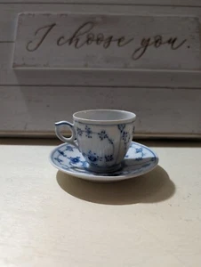 Royal Copenhagen Blue Fluted Tea Cup And Saucer 054 And 055 - Picture 1 of 8