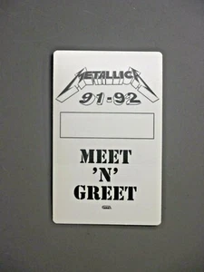 Metallica backstage pass satin cloth sticker Meet n' Greet 91-92 - OTTO ! - Picture 1 of 1