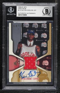2000-01 SPx Jerseys Spectrum /25 Keyon Dooling #112 BGS Encased Rookie Auto RC