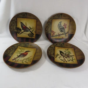 Plates Set Of 4 Woodland Birds Ceramic Wall Decor Home Decor - Picture 1 of 11