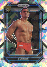 2023 Panini Prizm WWE Gunther #185 Cracked Ice Smack Down Wrestling Card
