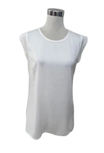 FRENCH CONNECTION Ivory Contrast Sheer Top. Size M. GUC - Picture 1 of 8