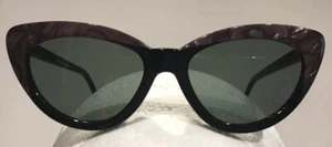 Sunglasses Women Cat Eye Black/Purple Multi Design Sunvista Taiwan 143mm X 45mm - Picture 1 of 8
