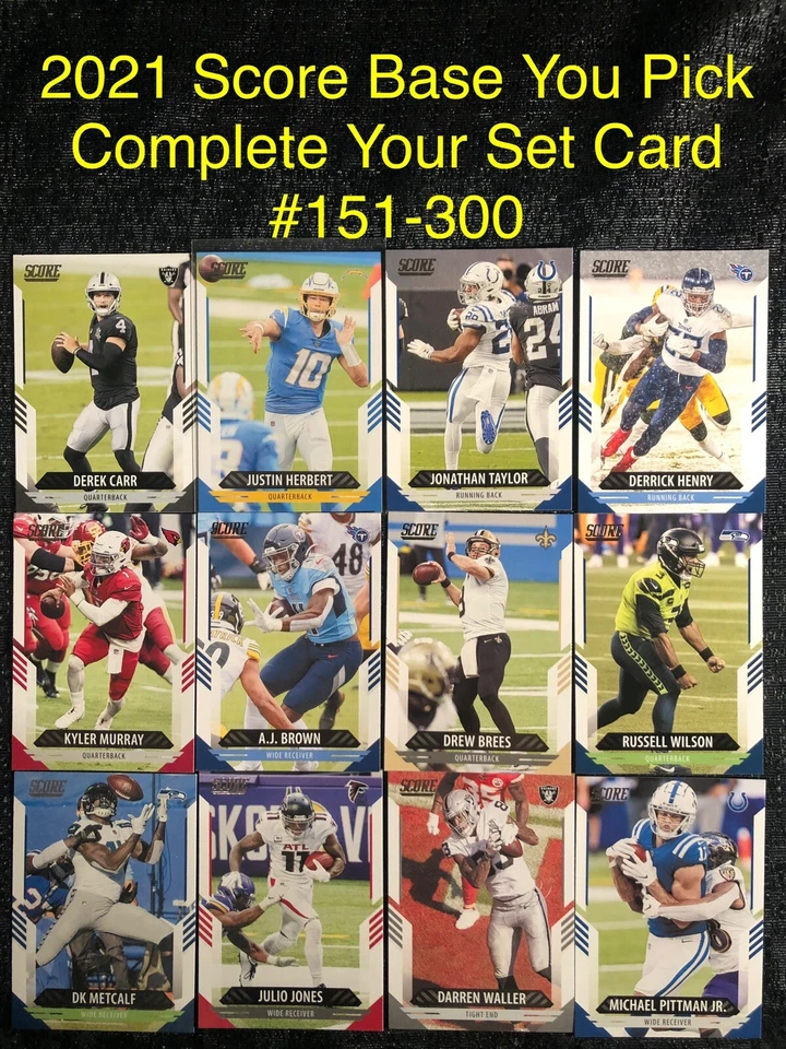 2021 SCORE FOOTBALL COMPLETE YOUR SET YOU PICK YOUR CARD #151-300 PYC - Image 1 of 1