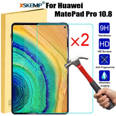 2Pcs For Huawei MatePad Pro 10.8 Premium 9H+ Tempered Glass HD Screen Protector - Image 1 of 4