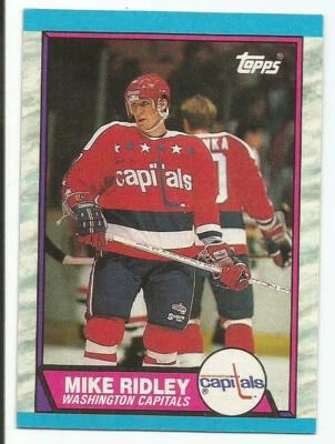 MIKE RIDLEY 1989-90 TOPPS CARD NM-MT+ CONDITION WASHINGTON CAPITALS - Image 1 of 2