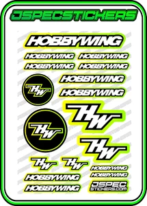 HOBBYWING RC STICKER A5 ESC BRUSHLESS MOTOR XR10 SENSOR CRAWLER DRIFT GRE YELLOW - Picture 1 of 8