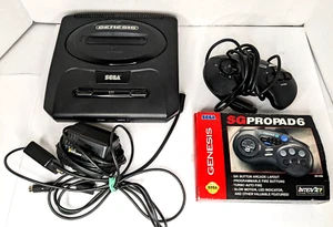 Sega Genesis Console (TESTED) Model 2 MK-1631, Controllers SG Pro Pad 6, Cables - Picture 1 of 7