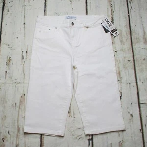 Celebrity Pink Girls Size 16 Skimmer Jeans Cropped Pants Shorts Bright White NWT - Picture 1 of 5