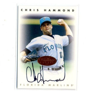 Chris Hammond 1996 Donruss Leaf Signature Series Bronze  On Card Autograph Auto