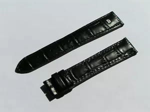 Maurice Lacroix Band 19mm black Leather Strap 19/16 90/115 NOS I560 - Picture 1 of 7