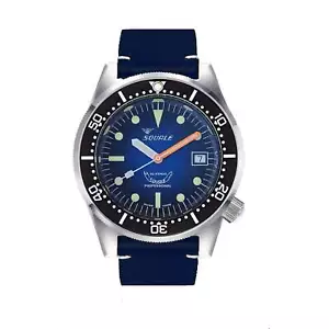 Shark 1521PROFD.PB Polished Swiss Automatic Sub Leather Wrist Watch - Picture 1 of 1
