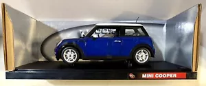 Hot Wheels MINI COOPER 1:18 diecast blue preowned - Picture 1 of 12