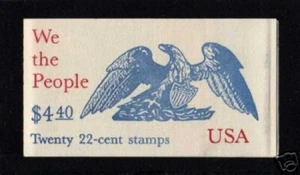 USA BOOKLET SC# BK162 WE THE PEOPLE 22c. - BKLT OF 20  MNH - PL# 1111 - Picture 1 of 1