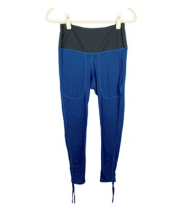 Rumi X Womens Wanderer Workout Leggings Size Small Recycled Blue Ruched - Picture 1 of 7
