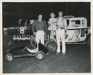1950er Foto MARVIN PORTER Mike Chapman Stock Car Racing Orange Show Speedway CA - Bild 1 von 3