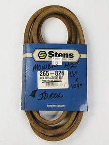 Genuine OEM Stens 265-826 Replacement Belt Replaces John Deere GX20072 1/2"X104" - Picture 1 of 3
