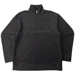 Vintage YSL Yves Saint Laurent Q Zip Sweatshirt Size M - Picture 1 of 6