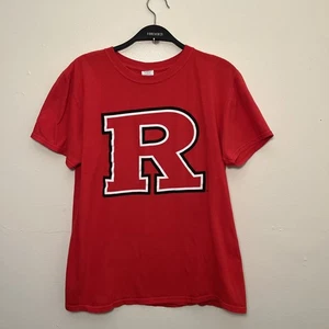 Camiseta Rutgers University Scarlet Knights Algodón Logo R Cuello Redondo, Roja-Mediana - Imagen 1 de 7