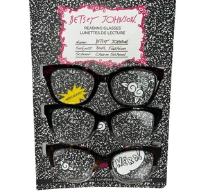 Betsey Johnson +2,50 lectores PACK de 3 gafas de lectura Tortuga OMBRE NUEVO - Imagen 1 de 2