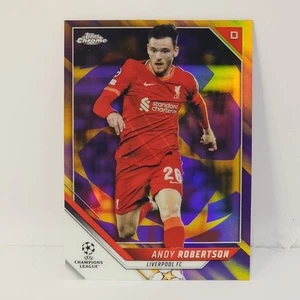 2021-22 Topps cromo UCL Andrew Robertson púrpura y dorado Starball - Imagen 1 de 2